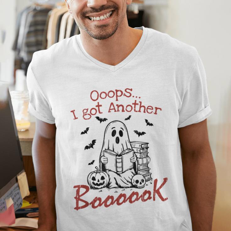 Oops I Got Another Book Boo Ghost Read Book Men's V-Neck T-Shirt Oops I Got Another Book Boo Ghost Read Book Men's V-Neck T-Shirt