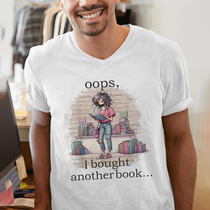 Oops I Bought Another Book Book Woman Sarcastic Men's V-Neck T-Shirt Oops I Bought Another Book Book Woman Sarcastic Men's V-Neck T-Shirt