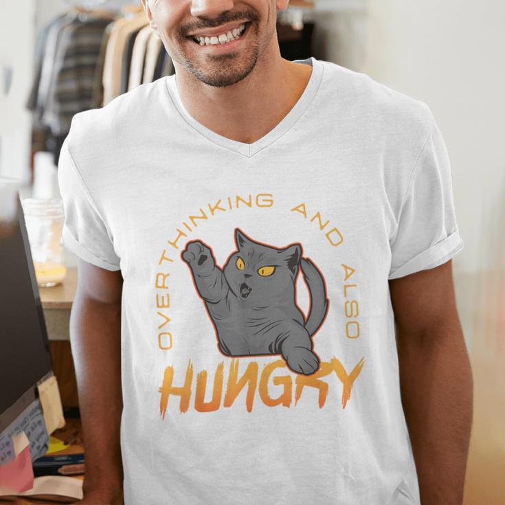 Overthinking And Also Hungry Introverted Overthinker Men's V-Neck T-Shirt