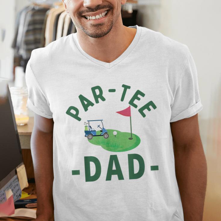 The Par Tee Dad Hole In One Golf Parents Matching Family Men's V-Neck T-Shirt