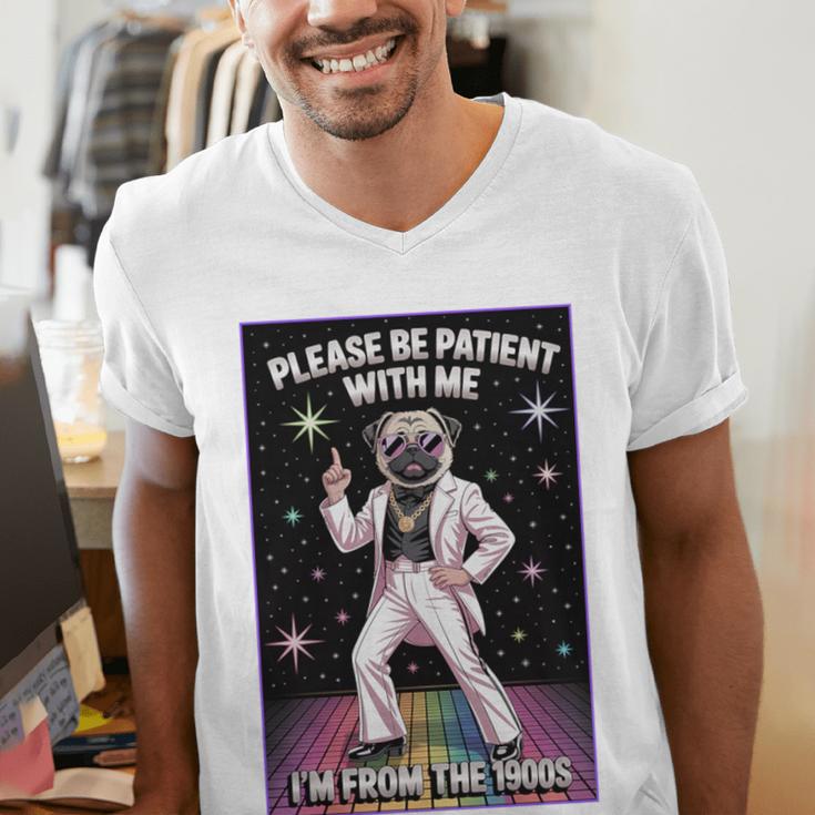 Be Patient With Me I'm From The 1900s Birthday Premium Tri-Blend Men's V-Neck T-Shirt