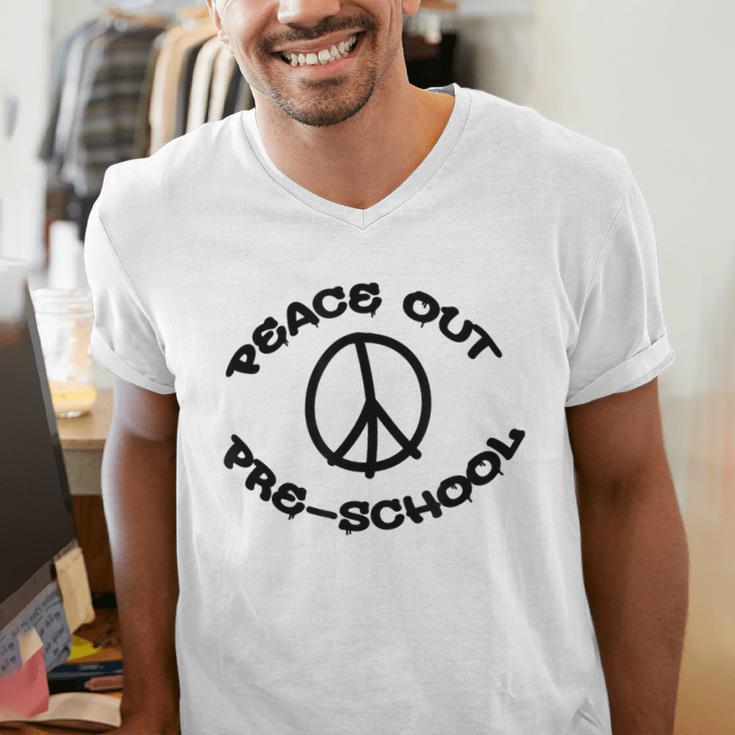 Peace Out PreschoolShirt For School Graduation Men's V-Neck T-Shirt
