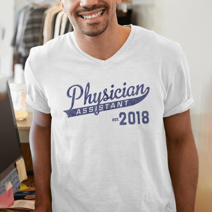 Physician Assistant Graduation Est 2018 Shirt Men's V-Neck T-Shirt