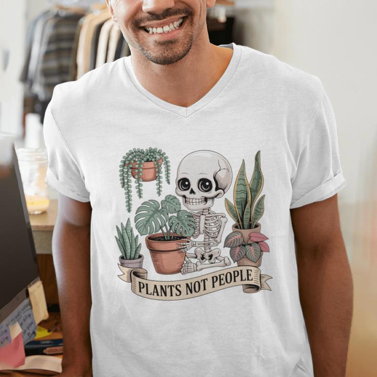 Plant Introvert Gardener Houseplant Botanical Women Men Kids Men's V-Neck T-Shirt