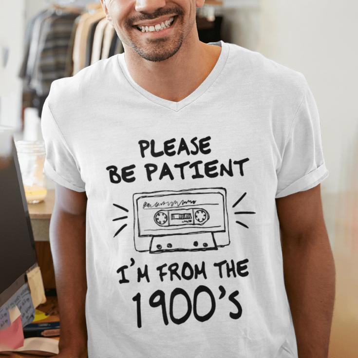 Please Be-Patient I'm From The 1900s Retro Cassette Tape Men's V-Neck T-Shirt