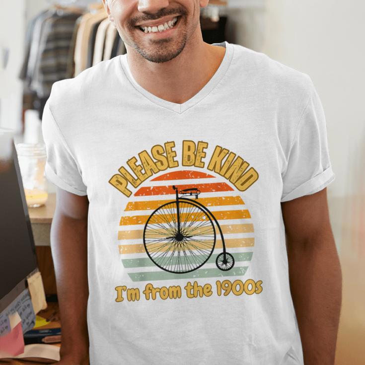 Please Be Kind I'm From The 1900s Penny Farthing Men's V-Neck T-Shirt