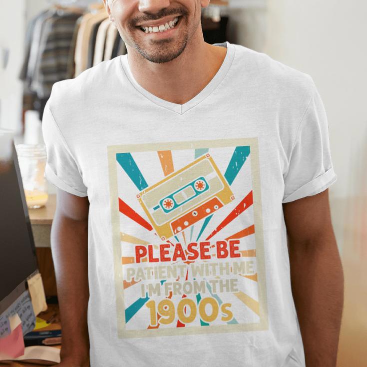 Please Be Patient With Me I'm From The 1900s Cool Dad Premium Tri-Blend Men's V-Neck T-Shirt