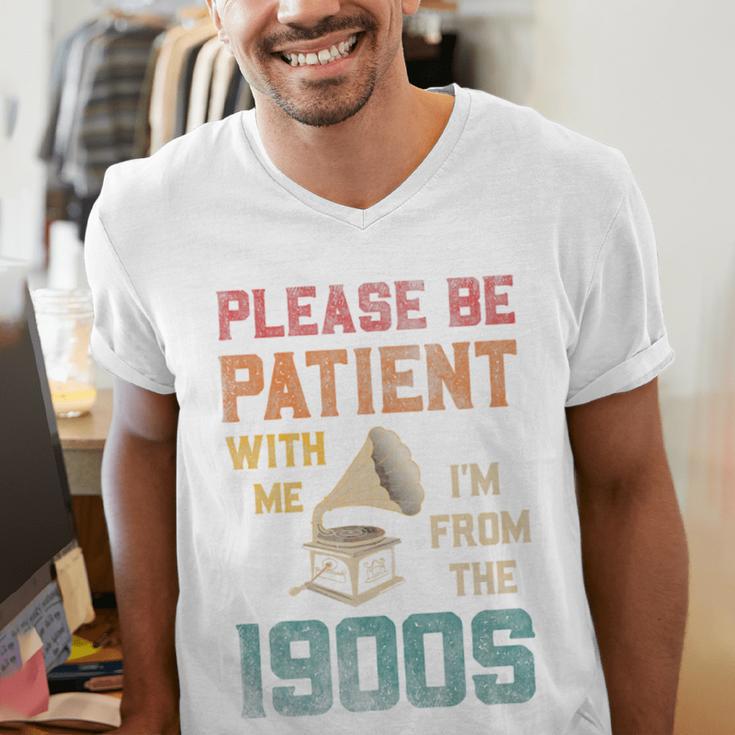 Please Be Patient With Me I'm From The 1900s Cool Gramophone Premium Men's V-Neck T-Shirt Please Be Patient With Me I'm From The 1900s Cool Gramophone Premium Men's V-Neck T-Shirt