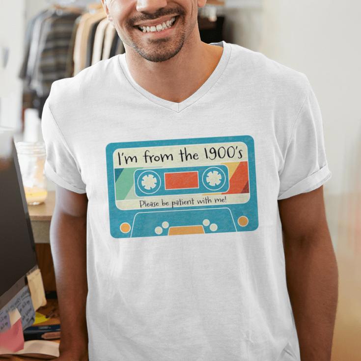 Please Be Patient With Me I'm From The 1900s Dad Premium Men's V-Neck T-Shirt Please Be Patient With Me I'm From The 1900s Dad Premium Men's V-Neck T-Shirt