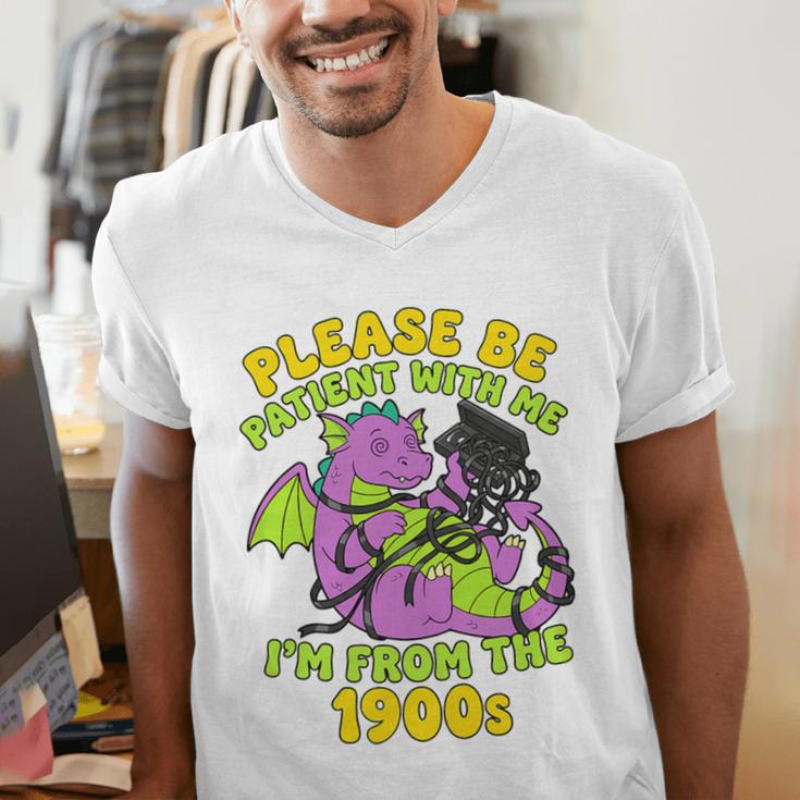 Please Be Patient I'm From The 1900s Dragon Men Women Premium Tri-Blend Men's V-Neck T-Shirt