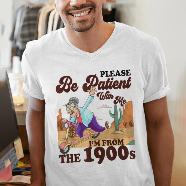 Please Be Patient With Me I'm From The 1900s Gen X Boomer Men's V-Neck T-Shirt