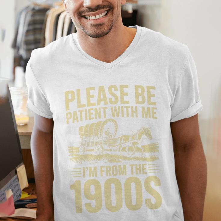 Please Be Patient I'm From The 1900s Over The Hill Premium Men's V-Neck T-Shirt