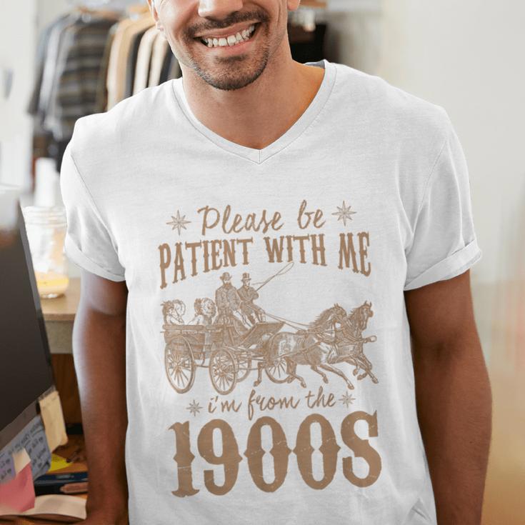Please Be Patient I'm From The 1900s Mom Dad Men Women Men's V-Neck T-Shirt