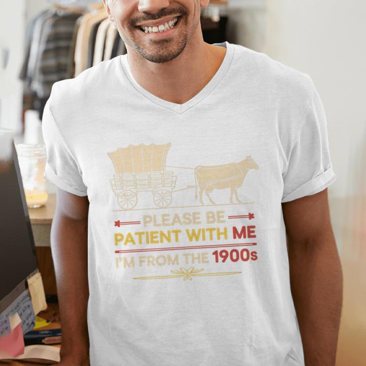 Please Be Patient With Me I'm From The 1900s Old Tee Premium Men's V-Neck T-Shirt Please Be Patient With Me I'm From The 1900s Old Tee Premium Men's V-Neck T-Shirt