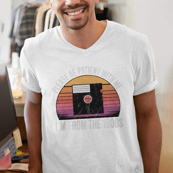 Please Be Patient With Me I'm From The 1900s PC Floppy Disk Premium Tri-Blend Men's V-Neck T-Shirt