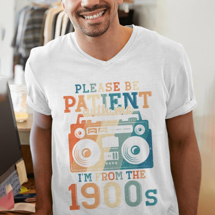 Please Be Patient With Me I'm From The 1900s Retro 90s Dad Men's V-Neck T-Shirt Please Be Patient With Me I'm From The 1900s Retro 90s Dad Men's V-Neck T-Shirt