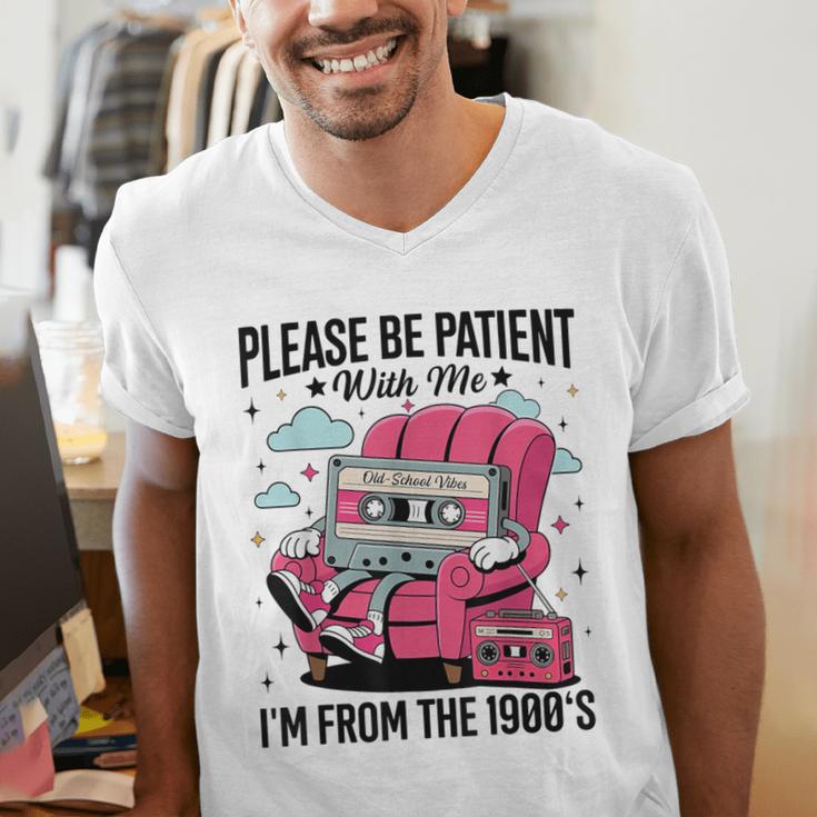 Please Be Patient I'm From The 1900s Retro Cassette Men's V-Neck T-Shirt Please Be Patient I'm From The 1900s Retro Cassette Men's V-Neck T-Shirt