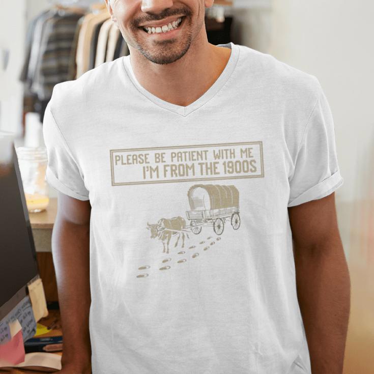 Please Be Patient With Me I'm From The 1900s Retro Tee Men's V-Neck T-Shirt Please Be Patient With Me I'm From The 1900s Retro Tee Men's V-Neck T-Shirt