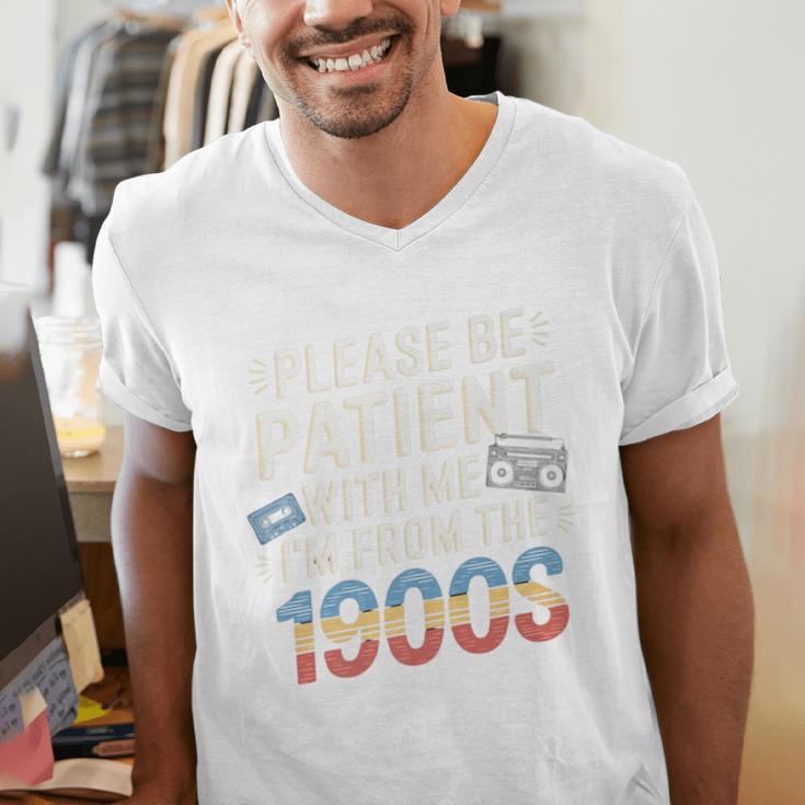 Please Be Patient With Me I'm From The 1900s Retro Tee Premium Men's V-Neck T-Shirt