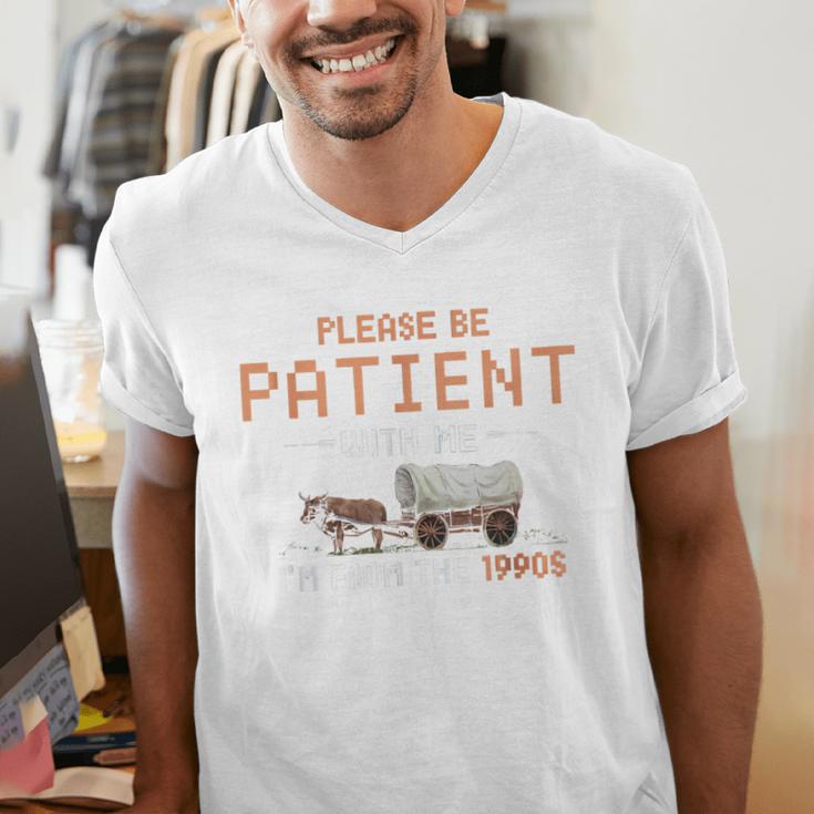 Please Be Patient With Me I'm From The 1900s Retro Trail Men's V-Neck T-Shirt