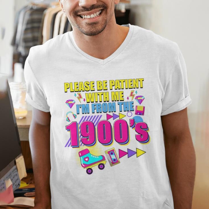 Please Be Patient With Me I'm From The 1900s Retro Vibes Premium Men's V-Neck T-Shirt