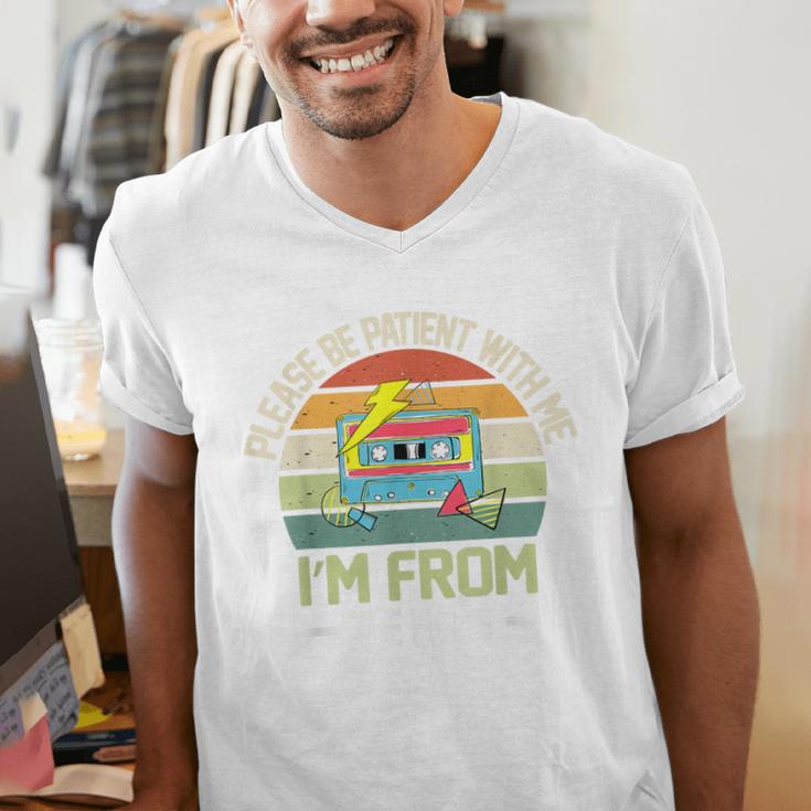 Please Be Patient With Me I'm From The 1900s Vintage Cassett Men's V-Neck T-Shirt