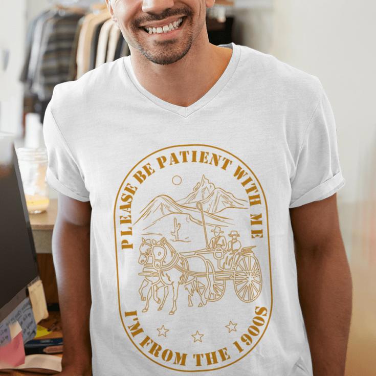 Please Be Patient I'm From The 1900s Vintage Country Gag Tee Premium Tri-Blend Men's V-Neck T-Shirt