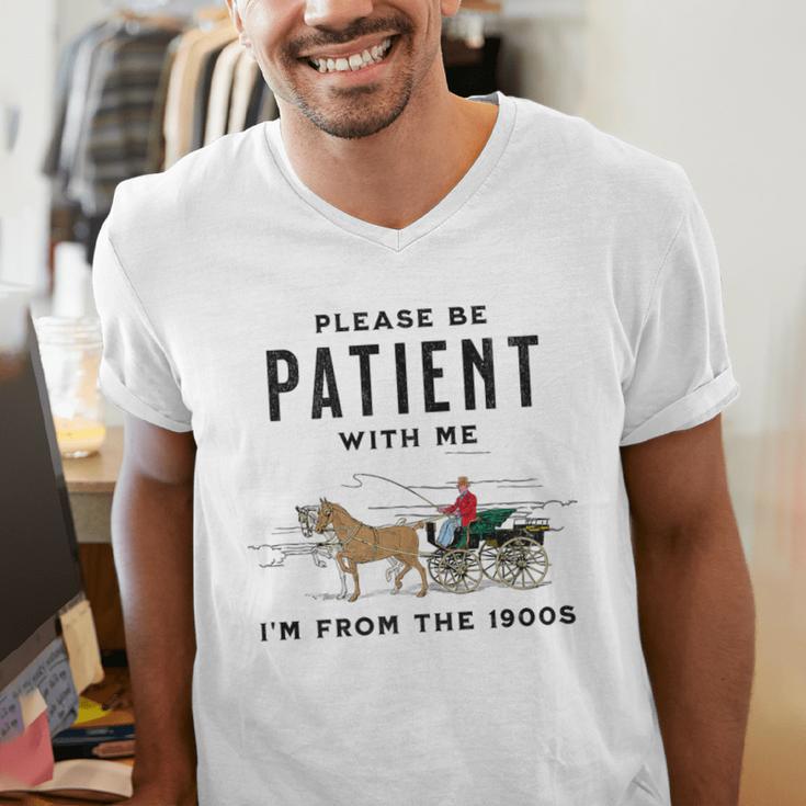 Please Be Patient I'm From The 1900s Vintage Premium Men's V-Neck T-Shirt