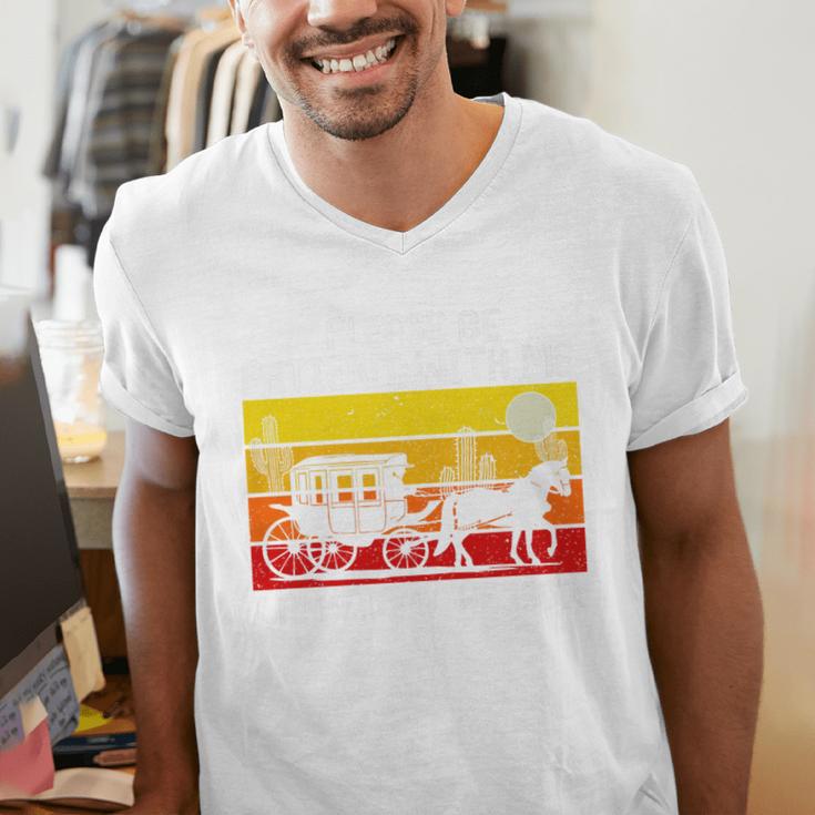 Please Be Patient With Me I'm From The 1900s Vintage Sun Set Premium Men's V-Neck T-Shirt