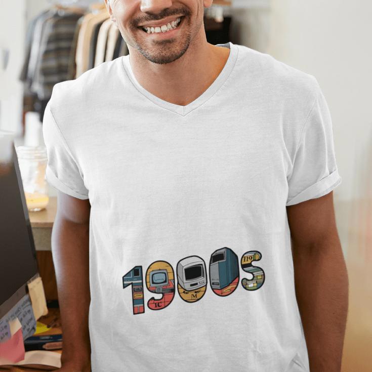 Please Be Patient I'm From The 1900s Vintage Tech Graphic Men's V-Neck T-Shirt Please Be Patient I'm From The 1900s Vintage Tech Graphic Men's V-Neck T-Shirt