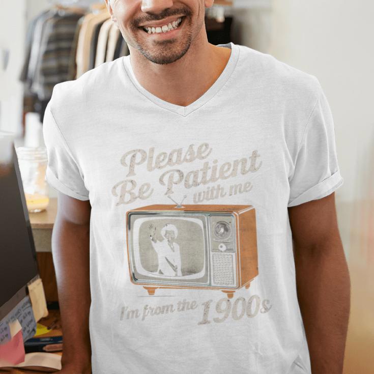 Please Be Patient With Me I'm From The 1900s Vintage TV Men's V-Neck T-Shirt Please Be Patient With Me I'm From The 1900s Vintage TV Men's V-Neck T-Shirt