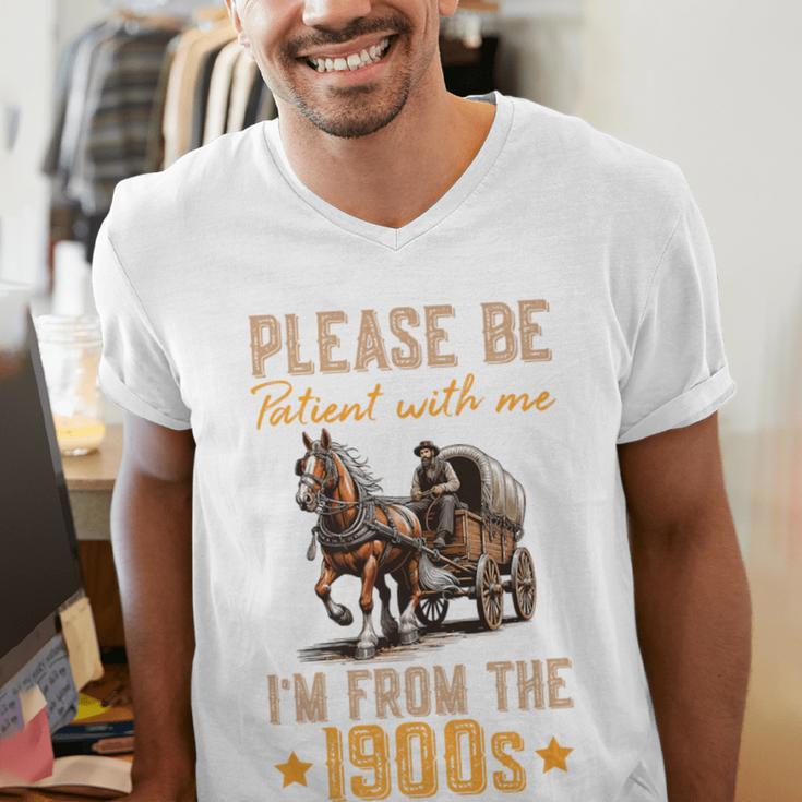 Please Be Patient With Mee I'm From The 1900s Premium Men's V-Neck T-Shirt