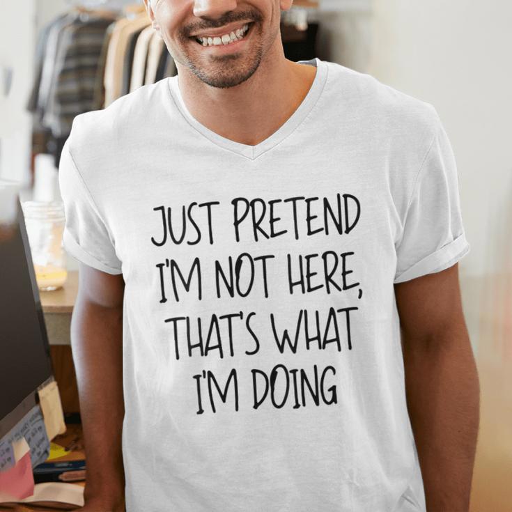 Pretend Introvert Introverted Apparel Men's V-Neck T-Shirt