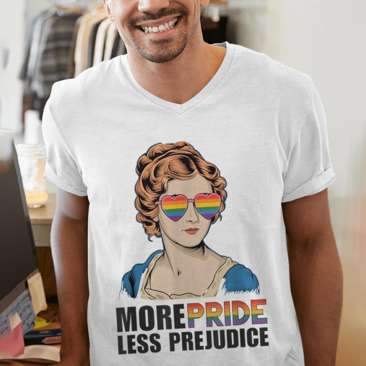 Pride And Prejudice Book Jane Austen Merch LGBTQ Men's V-Neck T-Shirt Pride And Prejudice Book Jane Austen Merch LGBTQ Men's V-Neck T-Shirt