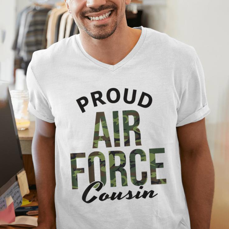 Proud Air Force Cousin Deployment Homecoming Graduation USAF Men's V-Neck T-Shirt