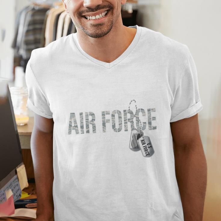 Proud Air Force Wife Air Force Graduation USAF Wife Men's V-Neck T-Shirt