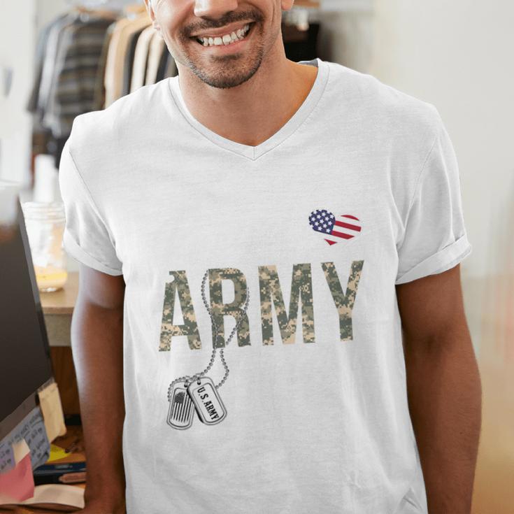 Proud Army Mom Army Graduation Mom US Army Mom Men's V-Neck T-Shirt