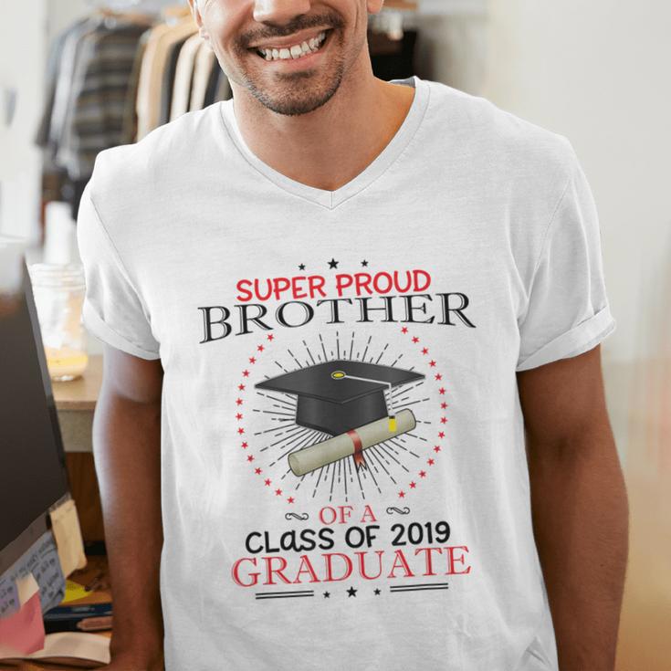 Proud Brother The Class Of 2019 Graduate Graduation Shirt Men's V-Neck T-Shirt