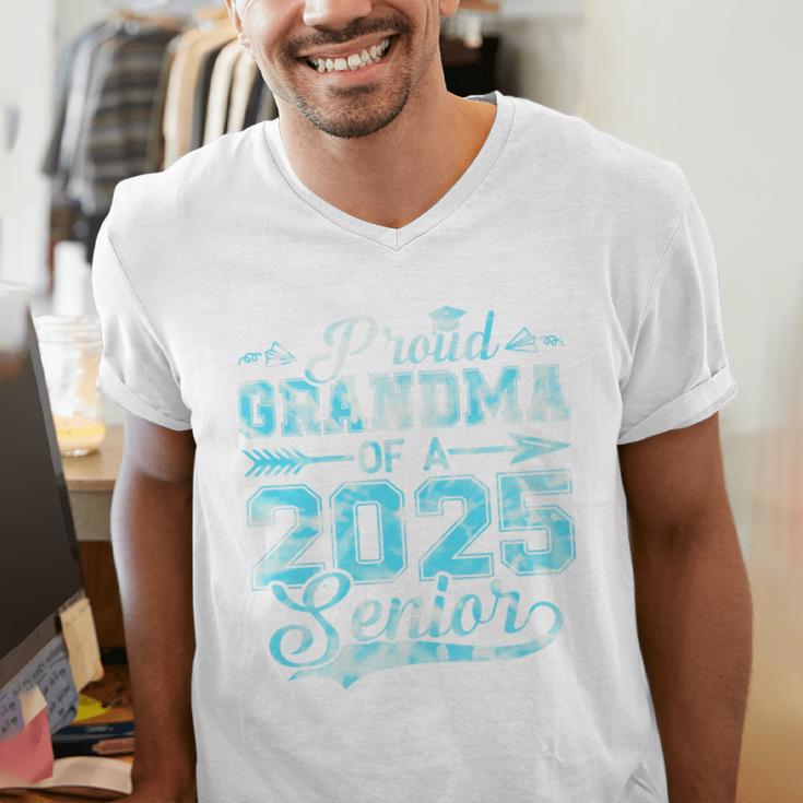 Proud Grandma Of a 2025 Senior Graduate Graduation Premium Men's V-Neck T-Shirt