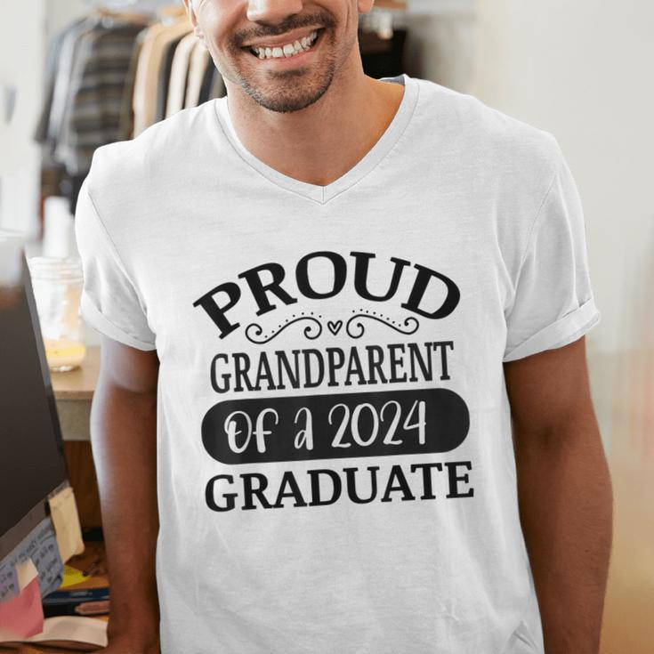 Proud Grandparent Of A Class Of 2024 Graduate Graduation Men's V-Neck T-Shirt
