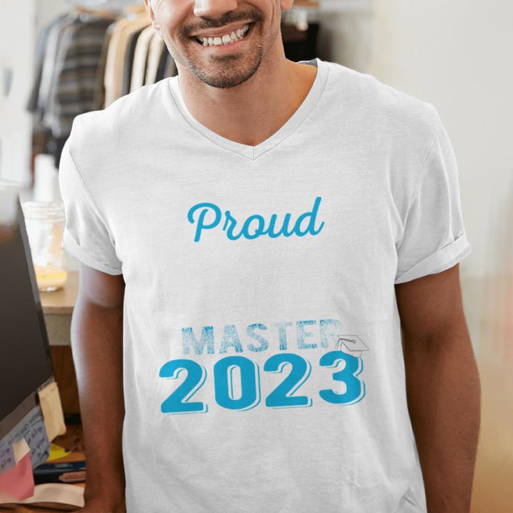 Proud Mama Of 2023 Class Master Graduate Family Graduation Men's V-Neck T-Shirt