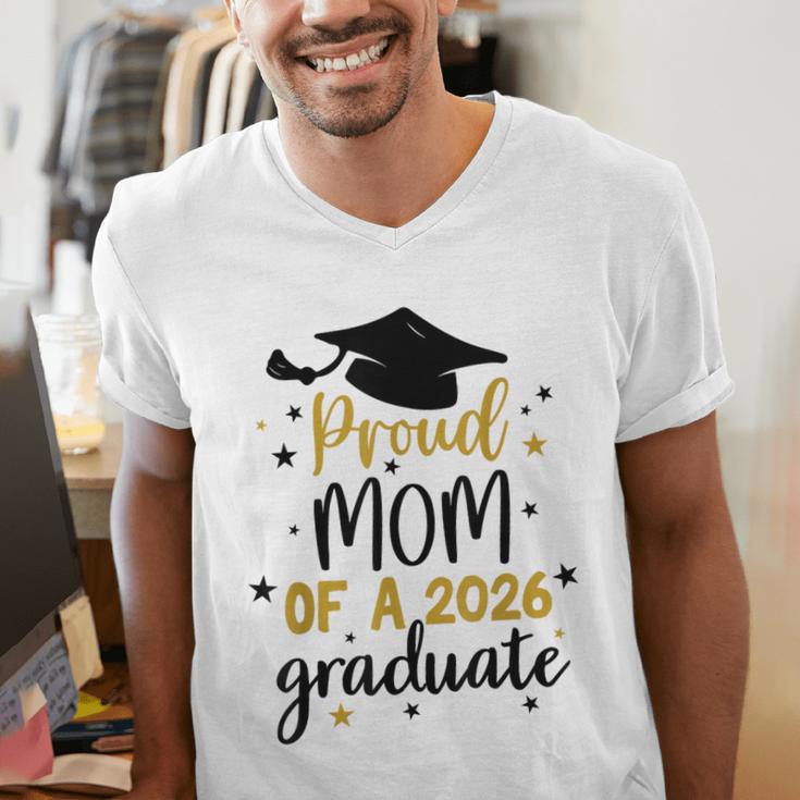 Proud Mom Of A Class Of 2026 Graduate Senior Graduation 2026 Men's V-Neck T-Shirt