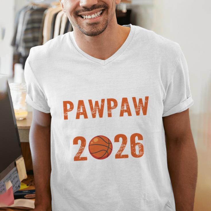 Proud PAW PAW Of 2026 Senior Basketball Student Graduation Men's V-Neck T-Shirt