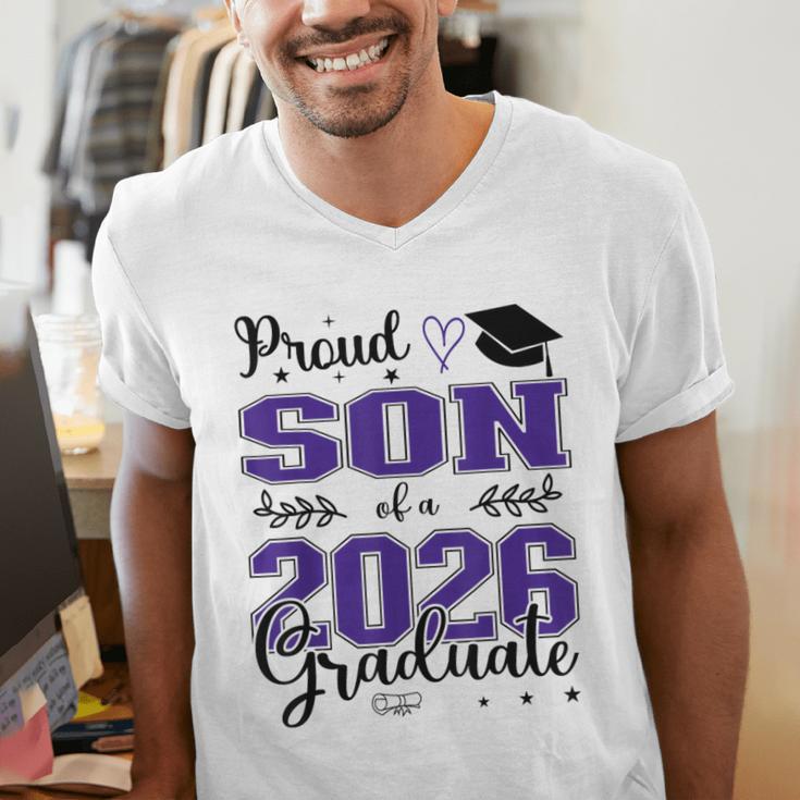 Proud Son Of a Class Of 2026 Graduate For Graduation Men's V-Neck T-Shirt