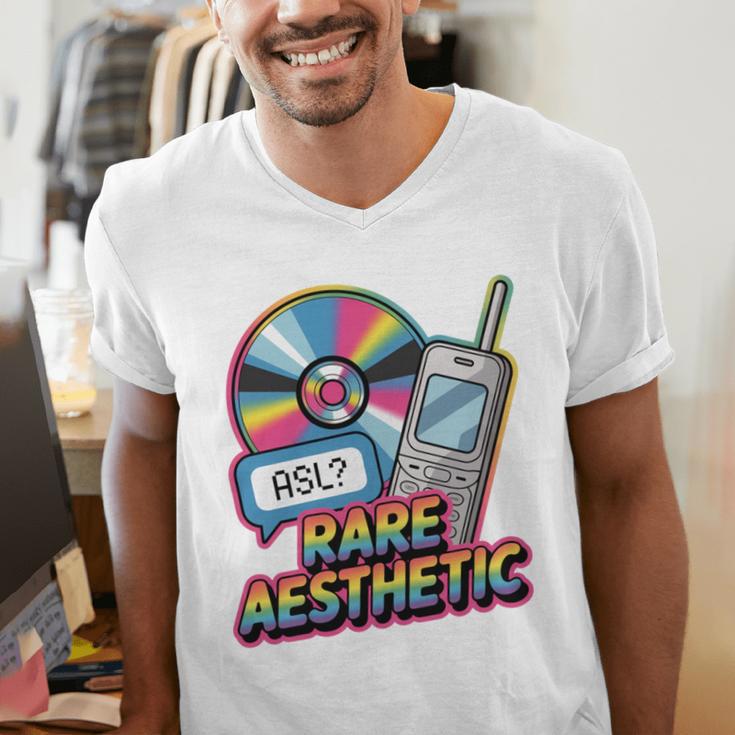 Rare Aesthetic Retro Nostalgia Y2K Vibes Men's V-Neck T-Shirt