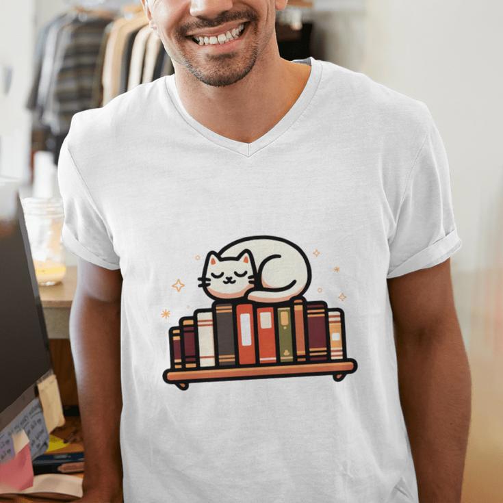 Read More Banned Books Reader Cat Lover Librarian Freedom Men's V-Neck T-Shirt Read More Banned Books Reader Cat Lover Librarian Freedom Men's V-Neck T-Shirt