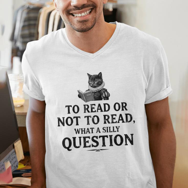 To Read Or Not To Read Book Lover Readers Bookworm Reading Men's V-Neck T-Shirt