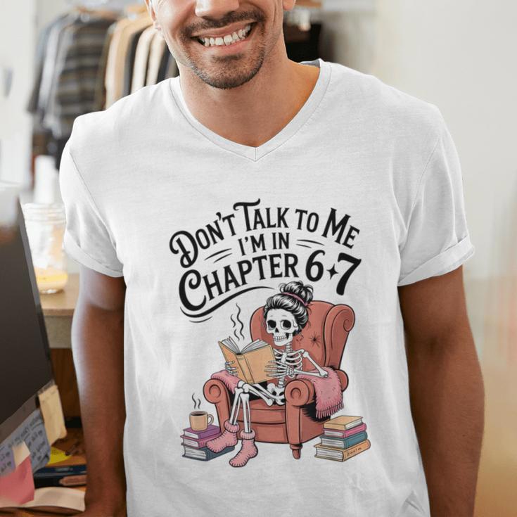 Reading 67 Six Seven Meme English Teacher Book Lover Men's V-Neck T-Shirt Reading 67 Six Seven Meme English Teacher Book Lover Men's V-Neck T-Shirt