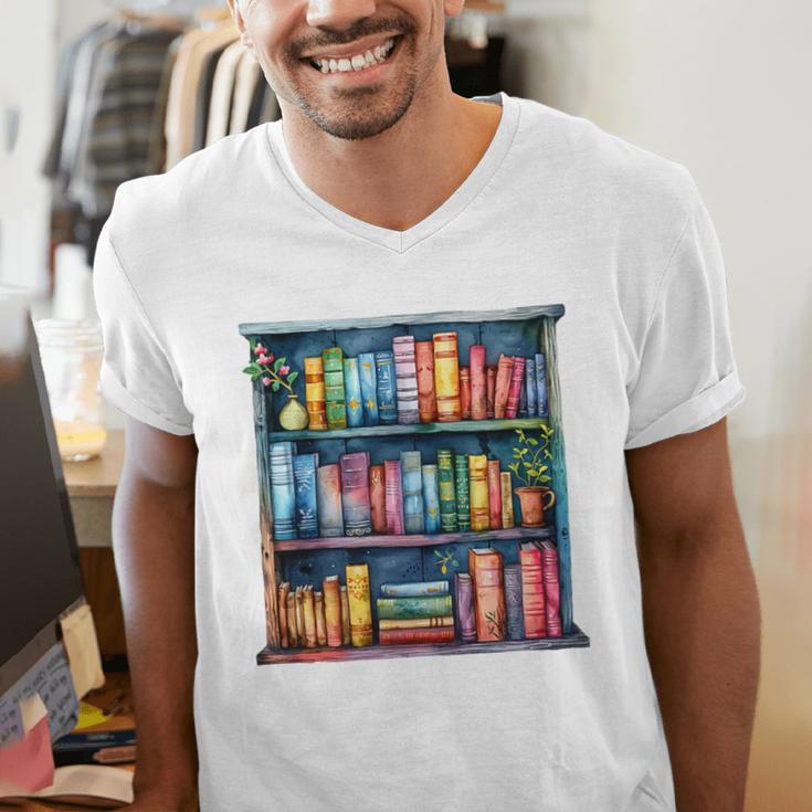 Reading And Bookcase Magic Book Premium Men's V-Neck T-Shirt