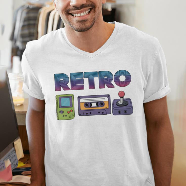 Retro Gaming Nostalgia Tee Perfect For 90s Lovers Men's V-Neck T-Shirt